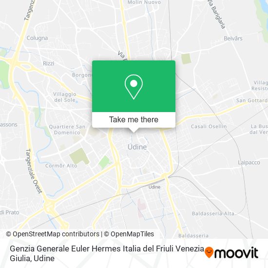 Genzia Generale Euler Hermes Italia del Friuli Venezia Giulia map