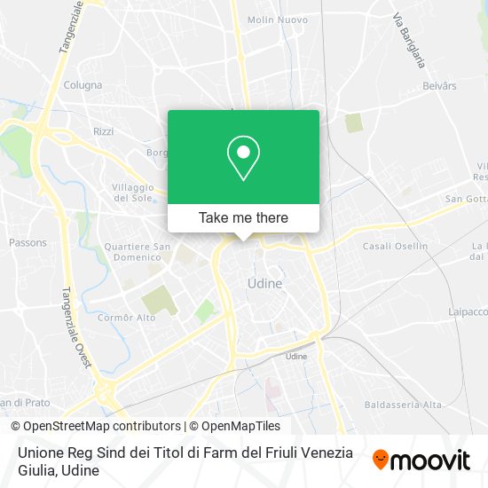 Unione Reg Sind dei Titol di Farm del Friuli Venezia Giulia map