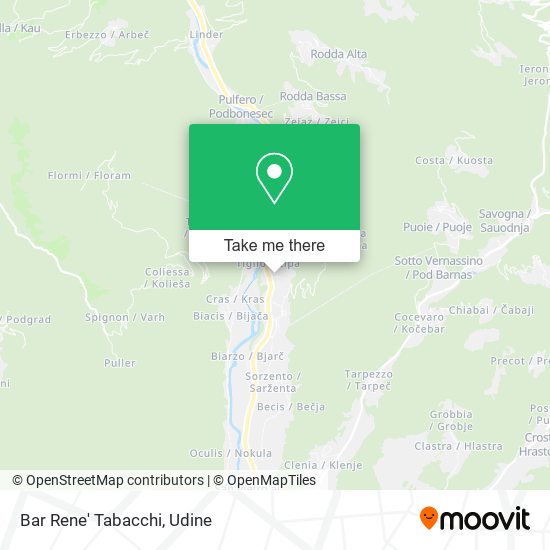 Bar Rene' Tabacchi map