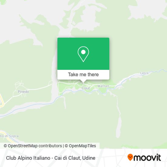 Club Alpino Italiano - Cai di Claut map