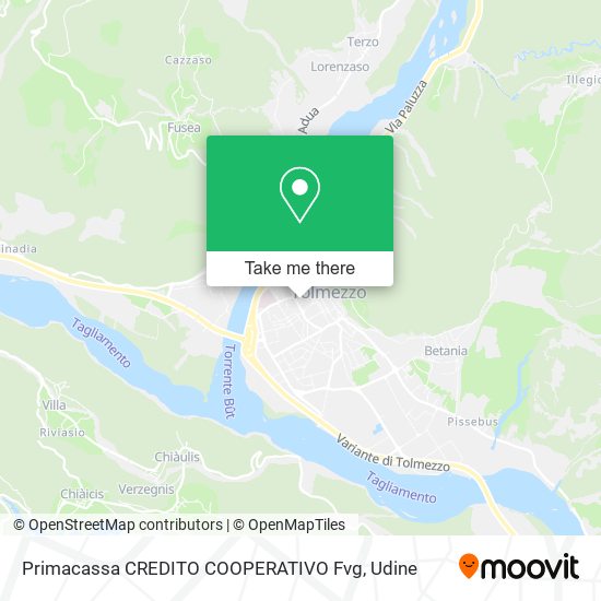 Primacassa CREDITO COOPERATIVO Fvg map