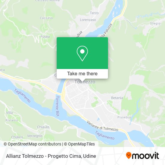 Allianz Tolmezzo - Progetto Cima map