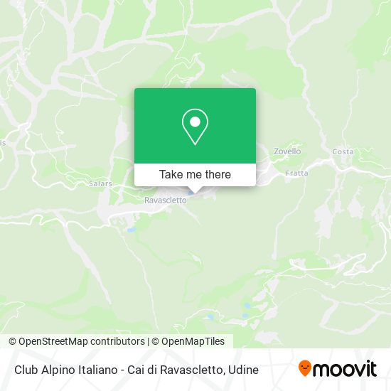 Club Alpino Italiano - Cai di Ravascletto map