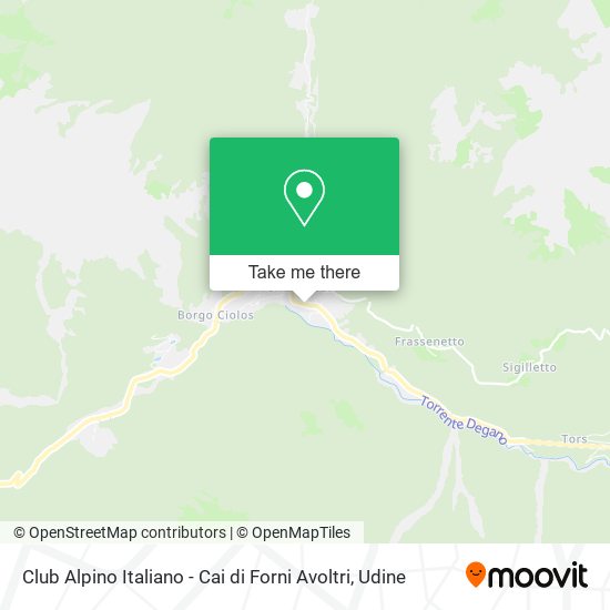 Club Alpino Italiano - Cai di Forni Avoltri map