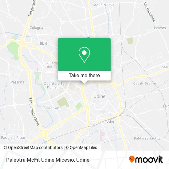 Palestra McFit Udine Micesio map