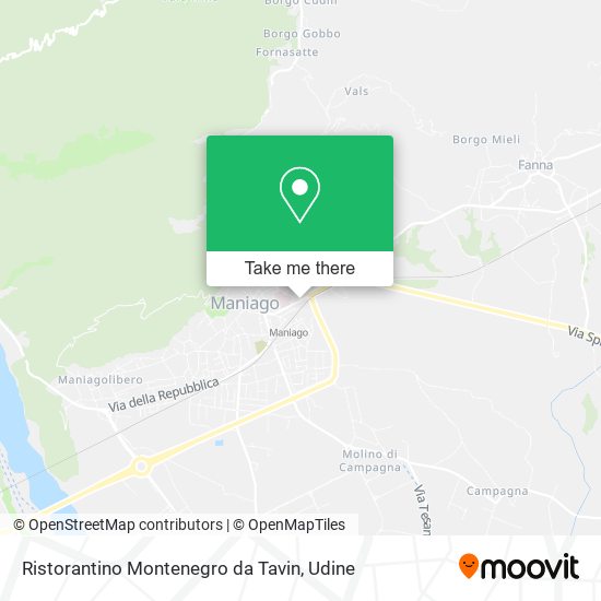 Ristorantino Montenegro da Tavin map