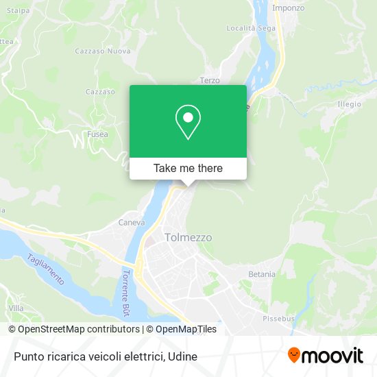 Punto ricarica veicoli elettrici map