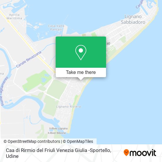 Caa di Rirmio del Friuli Venezia Giulia -Sportello map