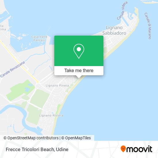 Frecce Tricolori Beach map