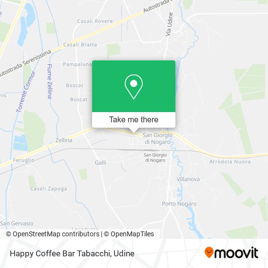 Happy Coffee Bar Tabacchi map