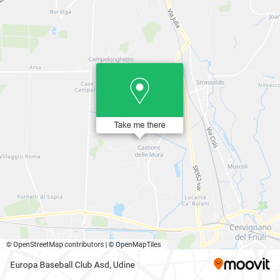 Europa Baseball Club Asd map