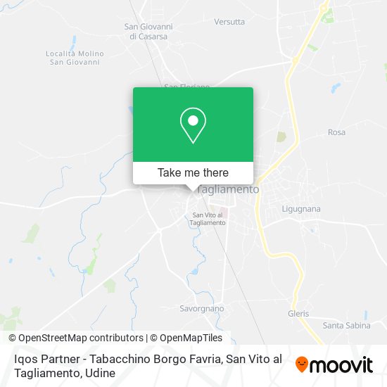 Iqos Partner - Tabacchino Borgo Favria, San Vito al Tagliamento map