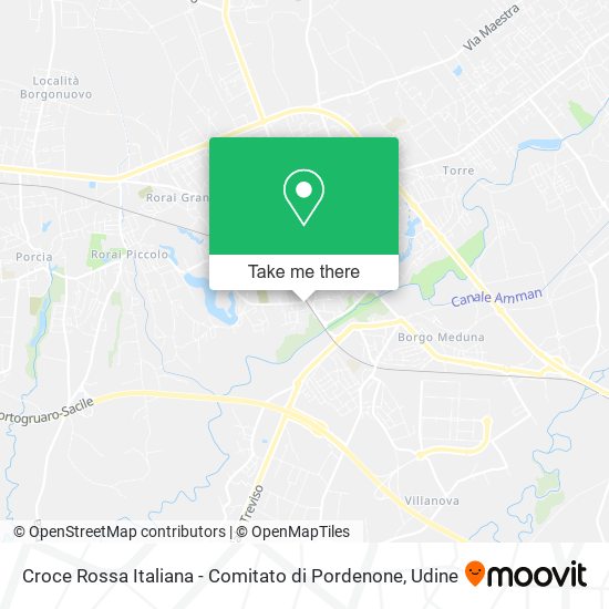 Croce Rossa Italiana - Comitato di Pordenone map