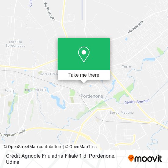 Crédit Agricole Friuladria-Filiale 1 di Pordenone map