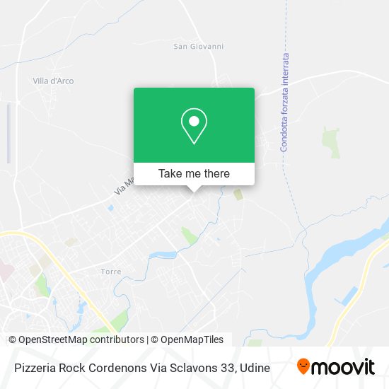 Pizzeria Rock Cordenons Via Sclavons 33 map