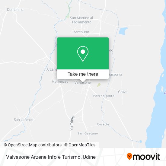 Valvasone Arzene Info e Turismo map