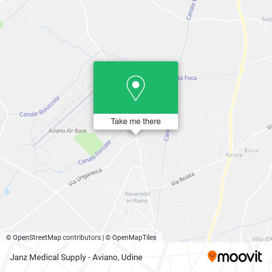 Janz Medical Supply - Aviano map