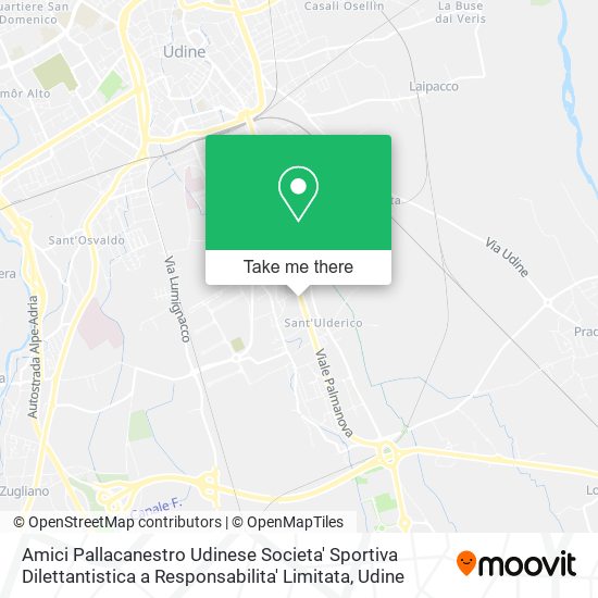 Amici Pallacanestro Udinese Societa' Sportiva Dilettantistica a Responsabilita' Limitata map