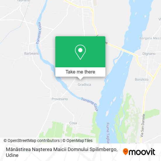 Mănăstirea Nașterea Maicii Domnului Spilimbergo map