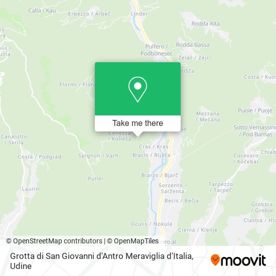 Grotta di San Giovanni d'Antro Meraviglia d'Italia map