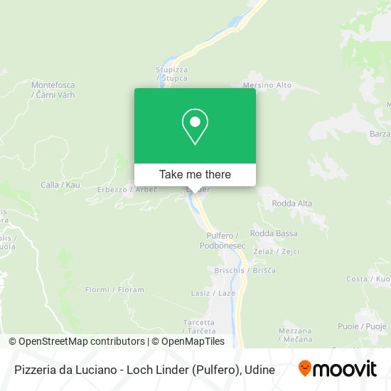 Pizzeria da Luciano - Loch Linder (Pulfero) map