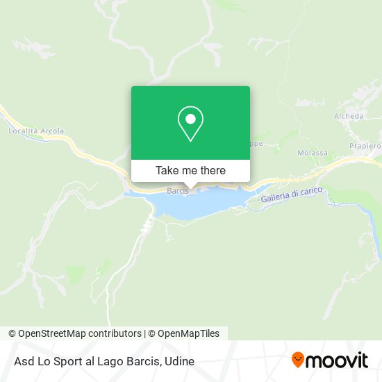 Asd Lo Sport al Lago Barcis map