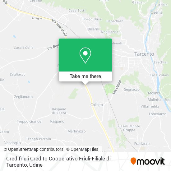 Credifriuli Credito Cooperativo Friuli-Filiale di Tarcento map