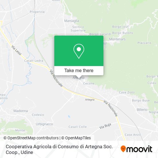 Cooperativa Agricola di Consumo di Artegna Soc. Coop. map