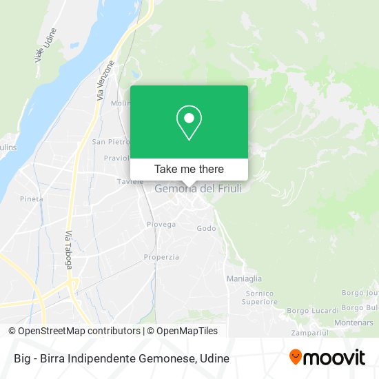 Big - Birra Indipendente Gemonese map