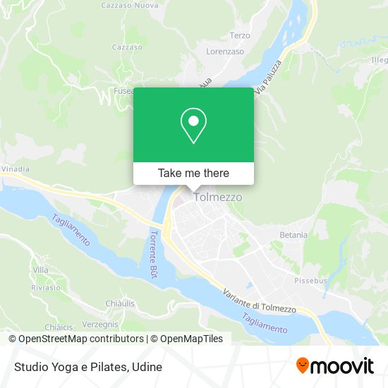 Studio Yoga e Pilates map