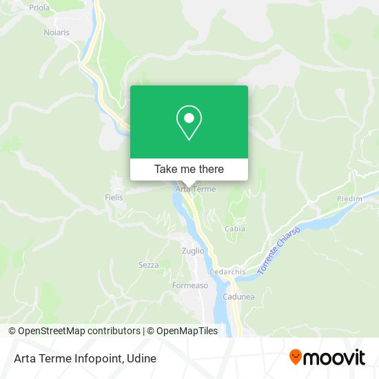 Arta Terme Infopoint map