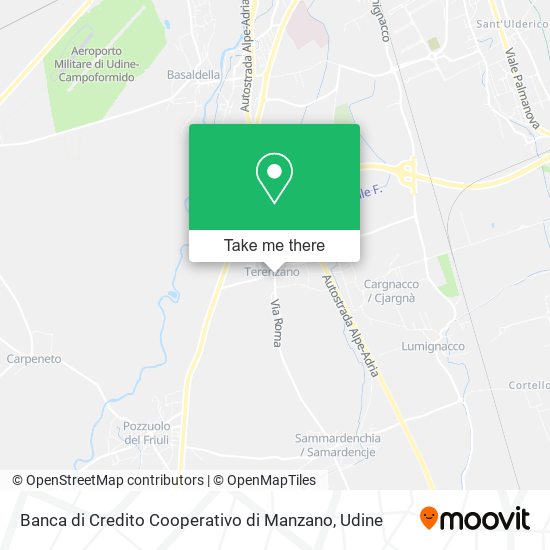 Banca di Credito Cooperativo di Manzano map