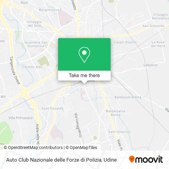 Auto Club Nazionale delle Forze di Polizia map