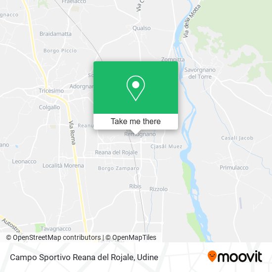 Campo Sportivo Reana del Rojale map