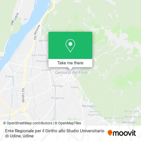 Ente Regionale per il Diritto allo Studio Universitario di Udine map