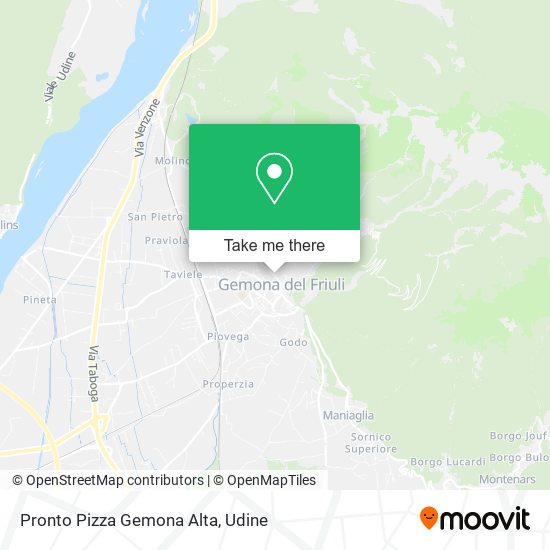 Pronto Pizza Gemona Alta map