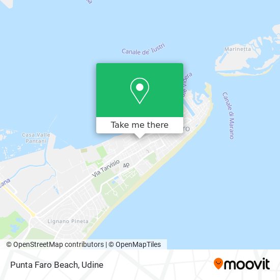 Punta Faro Beach map