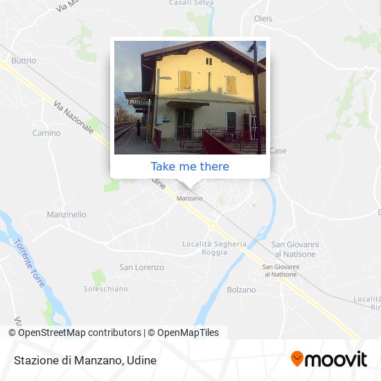 Stazione di Manzano map