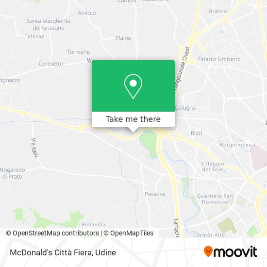 McDonald's Città Fiera map