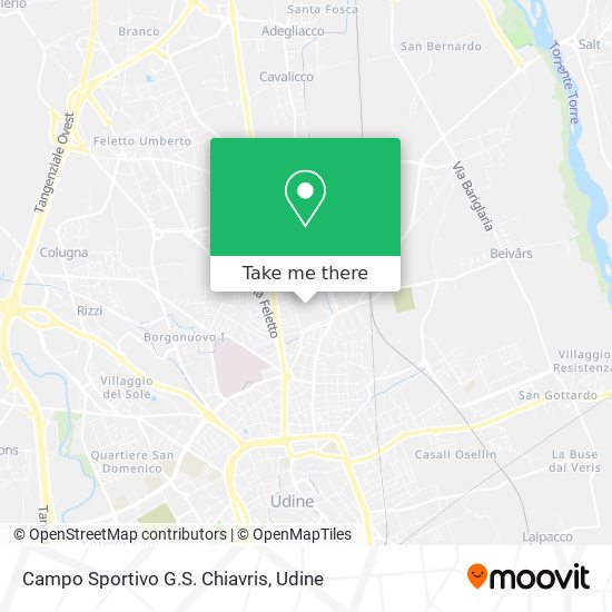 Campo Sportivo G.S. Chiavris map