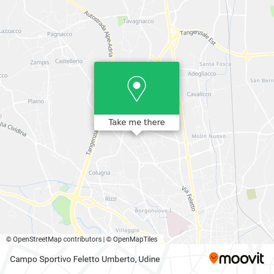 Campo Sportivo Feletto Umberto map