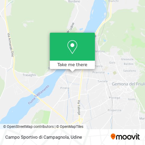 Campo Sportivo di Campagnola map