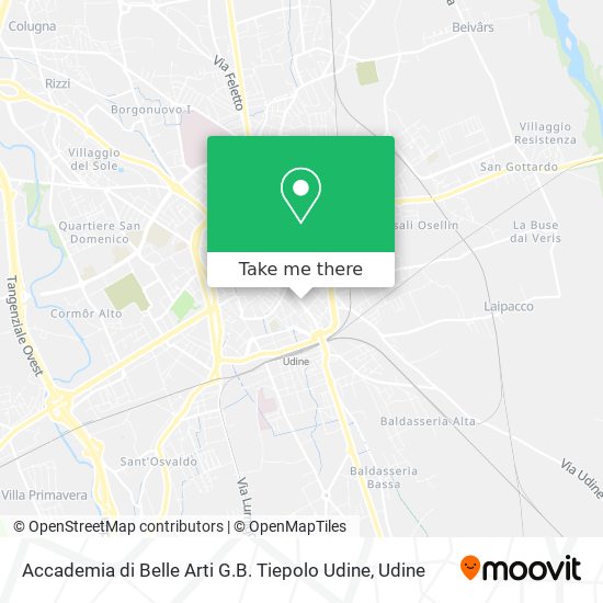Accademia di Belle Arti G.B. Tiepolo Udine map