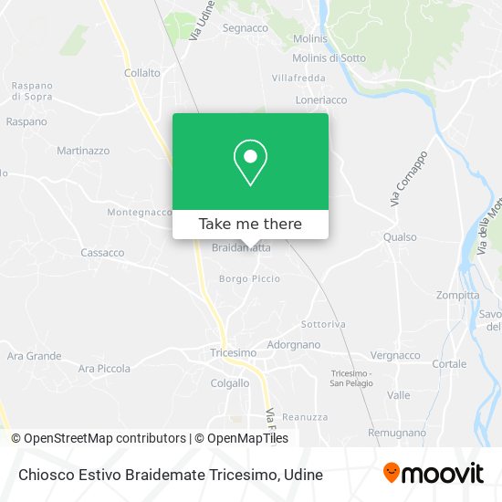 Chiosco Estivo Braidemate Tricesimo map