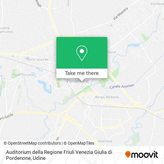 Auditorium della Regione Friuli Venezia Giulia di Pordenone map