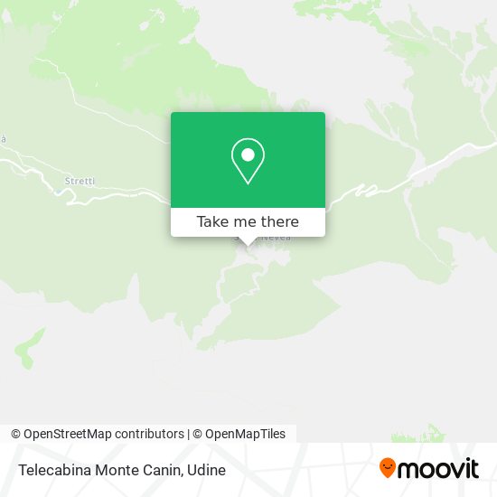 Telecabina Monte Canin map