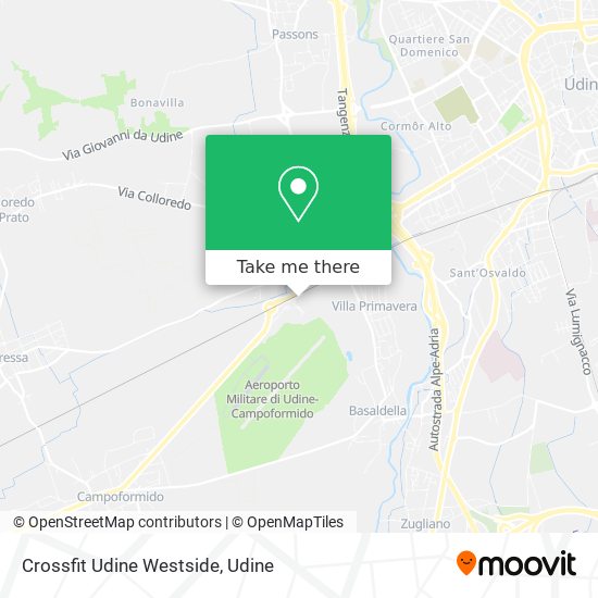 Crossfit Udine Westside map