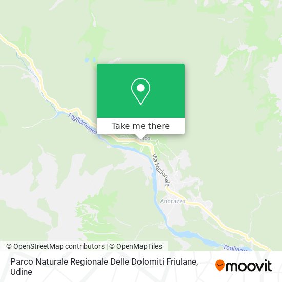 Parco Naturale Regionale Delle Dolomiti Friulane map