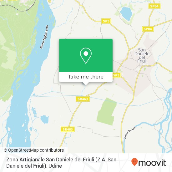 Zona Artigianale San Daniele del Friuli (Z.A. San Daniele del Friuli) map