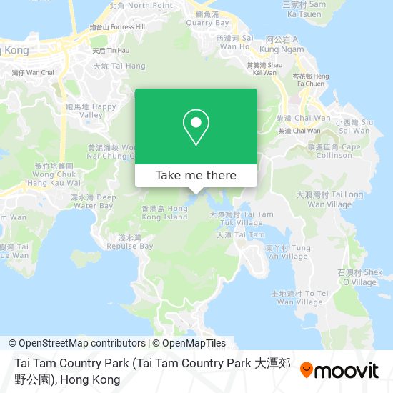 Tai Tam Country Park map